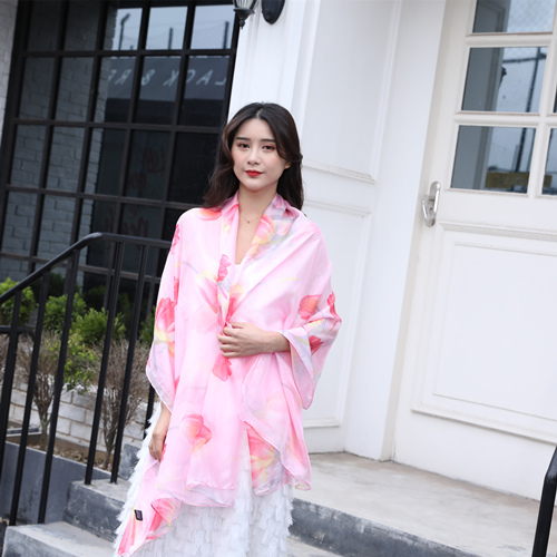 圍巾圖片——真絲圍巾，真絲絲巾，圍巾定制